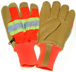 9-5275HV. PREM GRAIN PIGSKIN PALM, THINSULATE LINED, ORANGE BACK & KNIT WRIST. S-XL. PRICE PER DOZEN